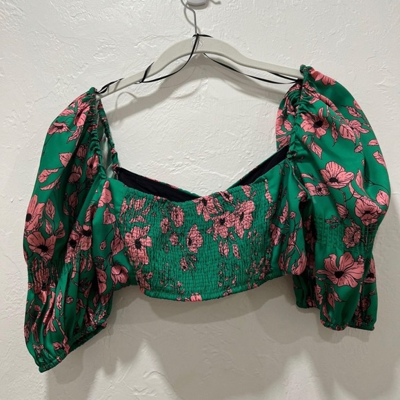 Floral green Zara top - Picture 3 of 3